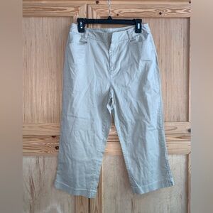 Christopher & Banks khaki cropped chino pants size 8